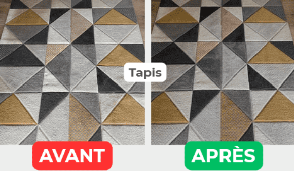 Galerie avant/après – nettoyage professionnel de tapis par Clean A Max